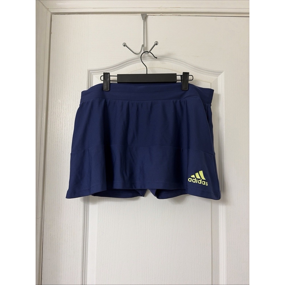 Adidas Womens size Large Climate Tennis Skirt Skort Navy Athletic